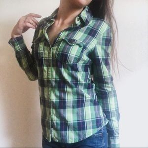 Plaid Flannel Button Down Shirt